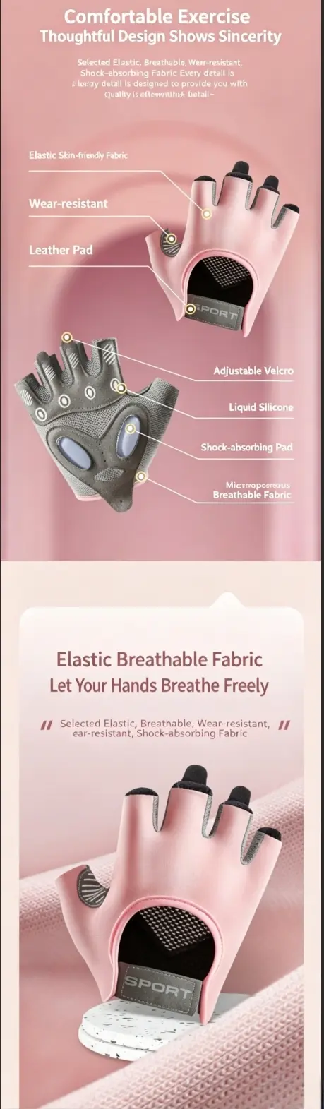 fitness gloves detail features