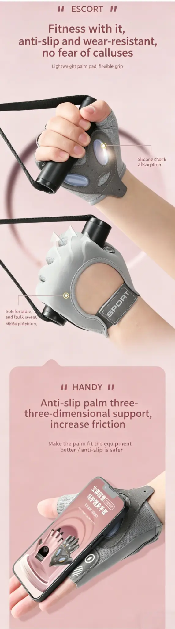 fitness gloves wearing show