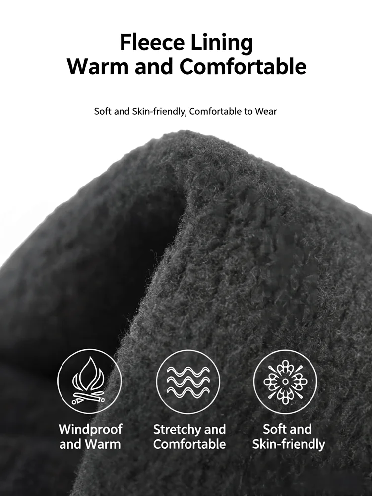 gloves fleece lining warm detail